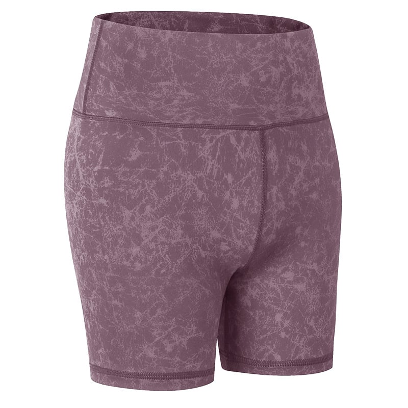 Camouflage Print Stretch Yoga Shorts for Fitness
