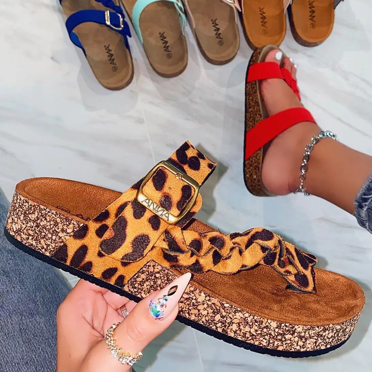 Cork Flip Flops for Women - Summer Fashion Sandals