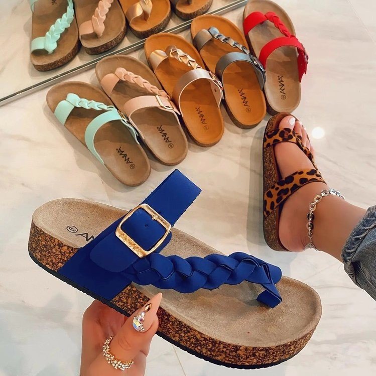 Cork Flip Flops for Women - Summer Fashion Sandals