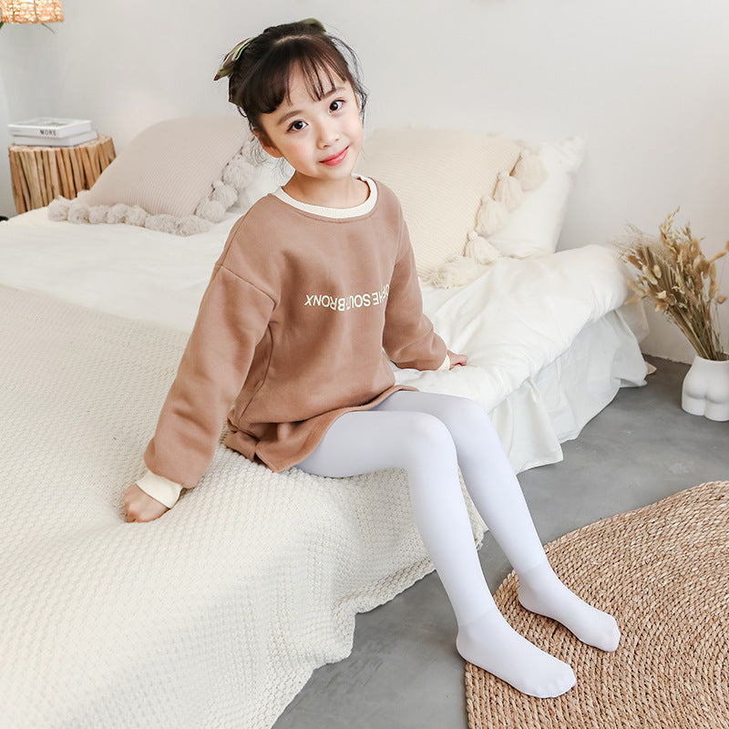 Winter Girls' Dance Leggings with Fleece Lining