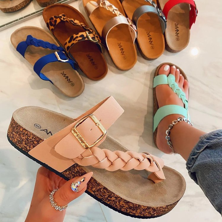 Cork Flip Flops for Women - Summer Fashion Sandals