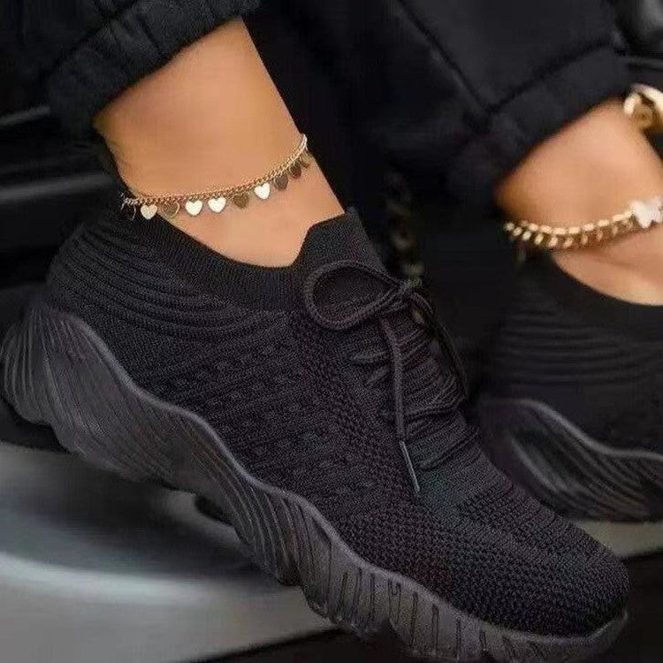 2022 Spring Autumn New Women's Knitted Air Cushion Shoes