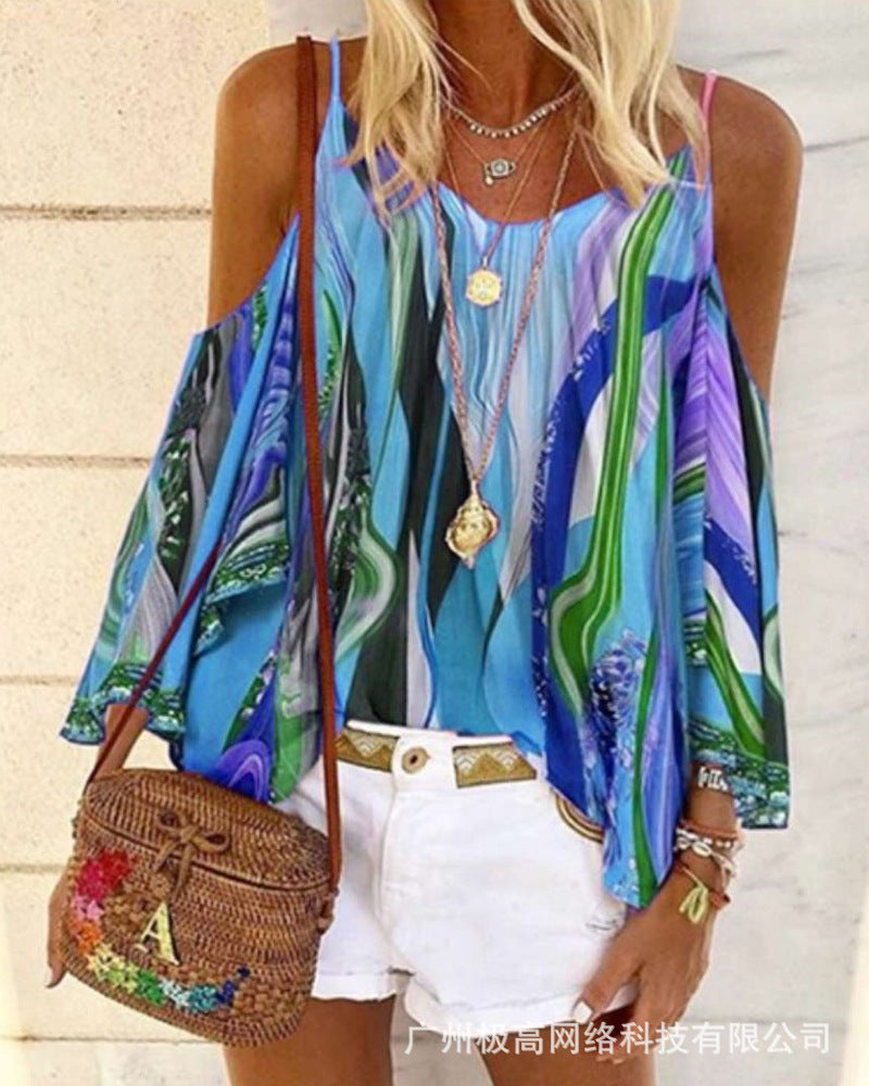 2023 New Colorful Print Loose Maxi Dress