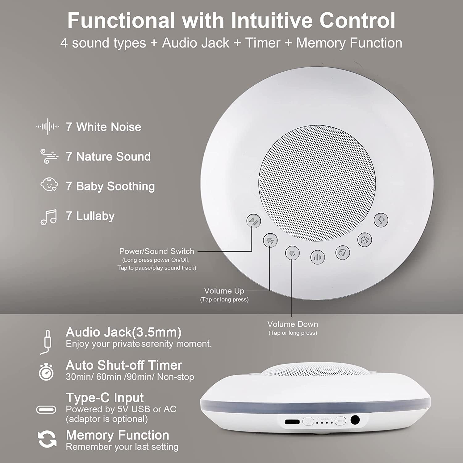 Amazon Sleep Aid Device for Kids with 28 Sounds