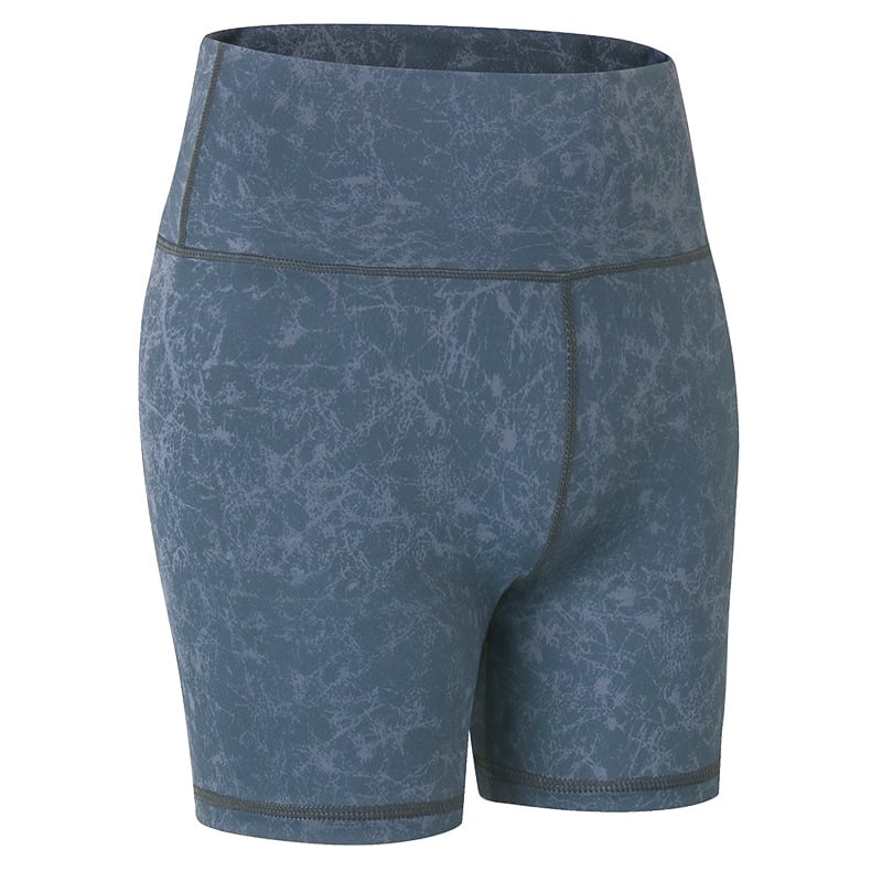 Camouflage Print Stretch Yoga Shorts for Fitness