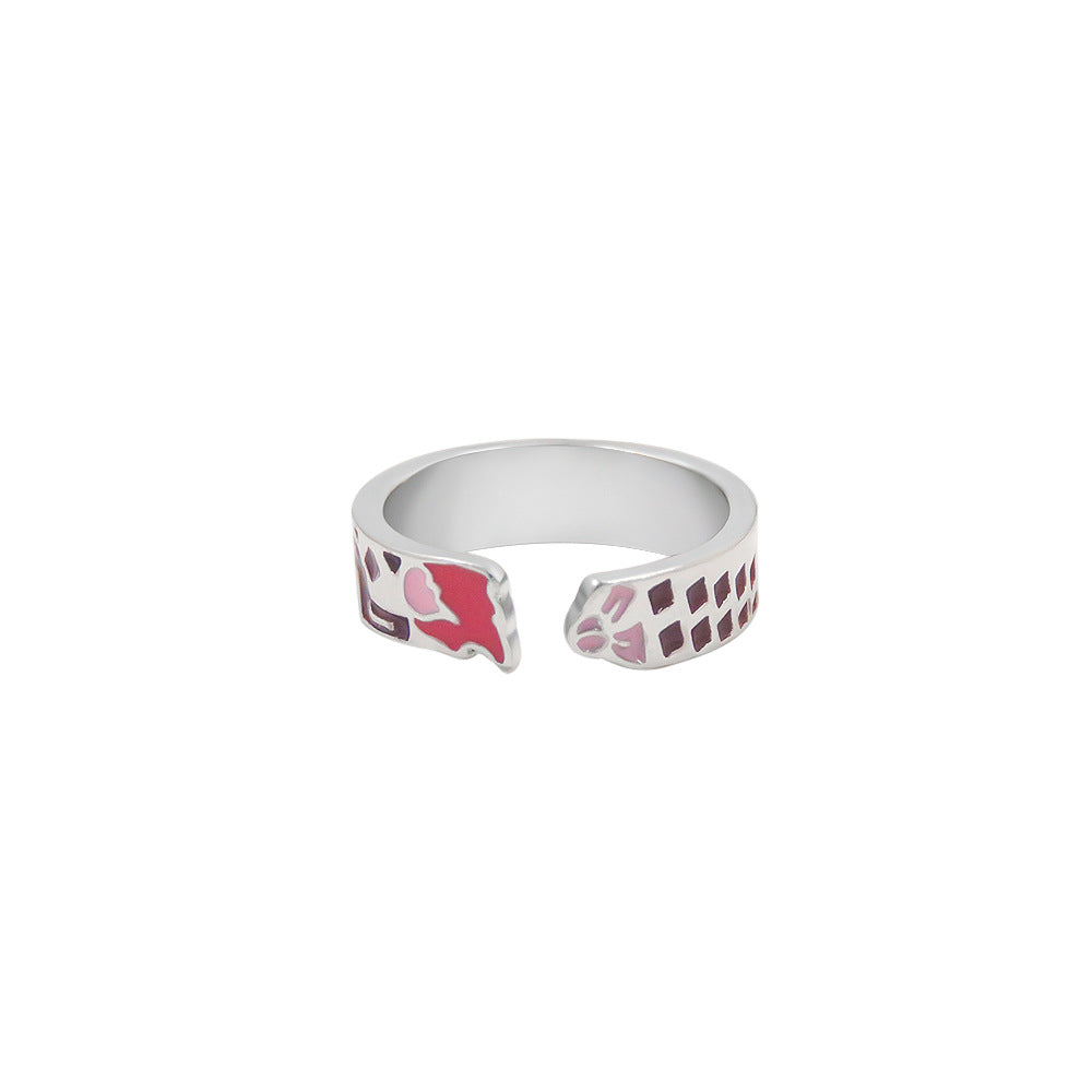 Unisex Anime Pattern Impression Ring