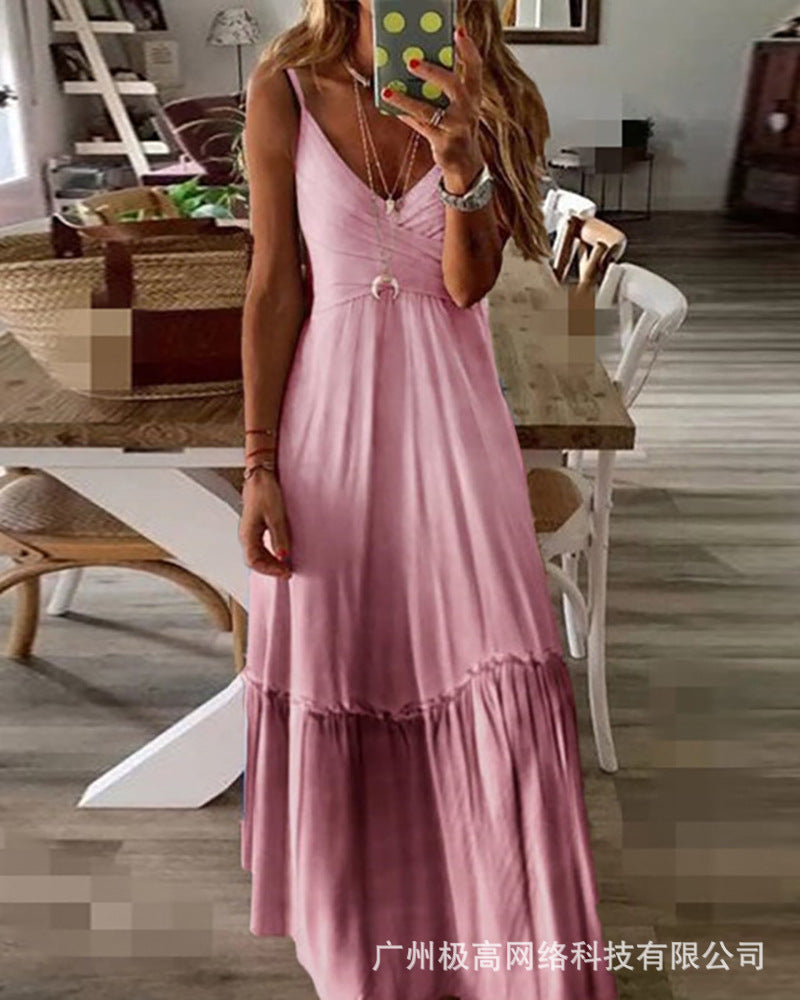 2023 New Colorful Print Loose Maxi Dress