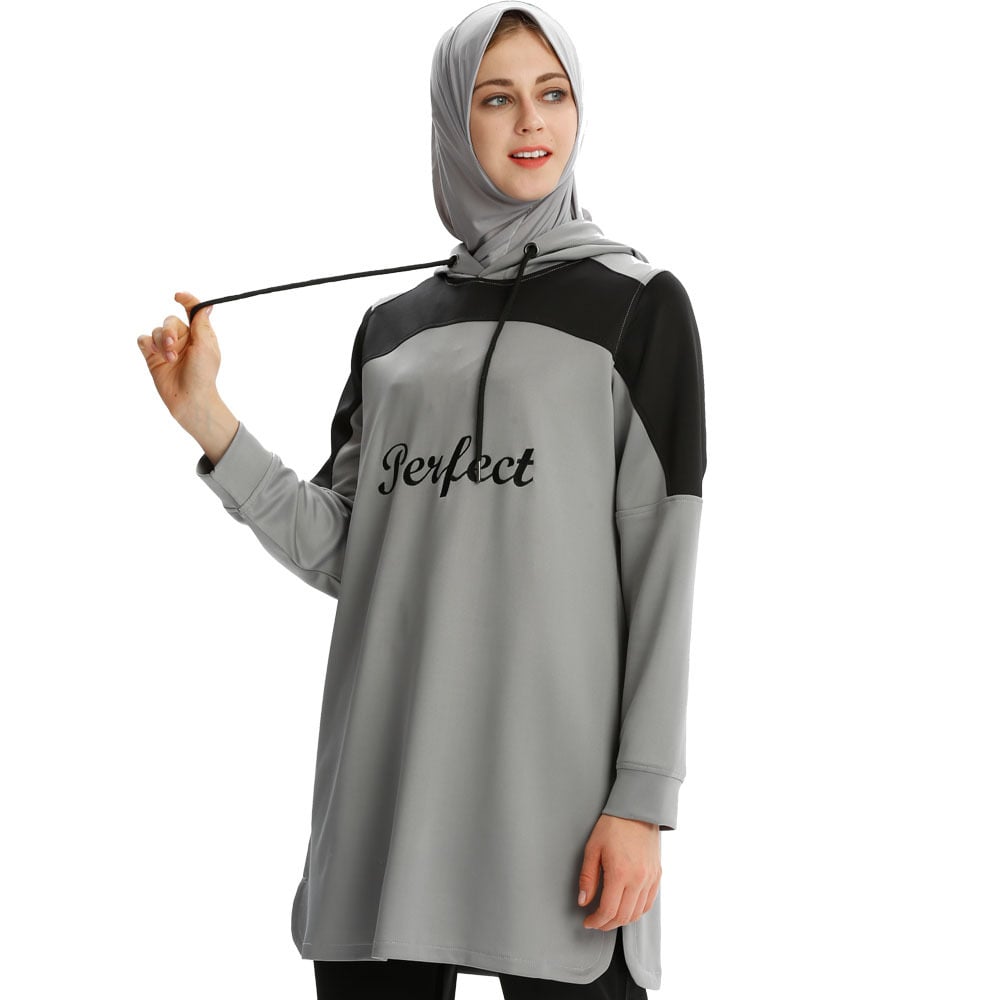 Casual Loose Pullover Hoodie for Muslim Wear