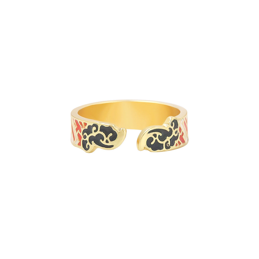 Unisex Anime Pattern Impression Ring