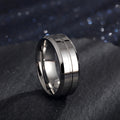18K Gold-Plated 8mm Simple Groove Ring