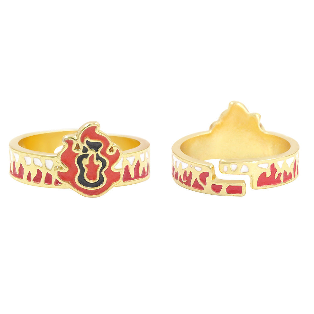 Unisex Anime Pattern Impression Ring